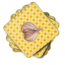 Load image into Gallery viewer, Garlic on Basketweave Foam Coaster  BB7202FC
