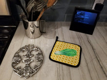 Load image into Gallery viewer, Mustard on Basketweave Pot Holders - Set of 2 - Heat-Resistant Kitchen Essentials BB7204PTHD