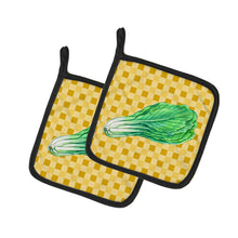 Load image into Gallery viewer, Mustard on Basketweave Pot Holders - Set of 2 - Heat-Resistant Kitchen Essentials BB7204PTHD
