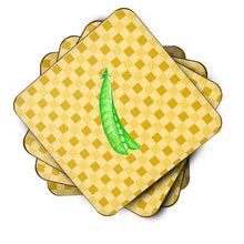 Load image into Gallery viewer, Peas on Basketweave Foam Coaster  BB7207FC