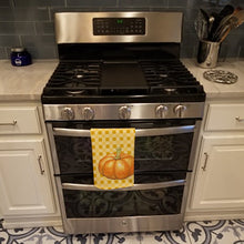 Load image into Gallery viewer, Pumpkin on Basketweave Kitchen Towel – Artistic Dish Towel for Everyday Use BB7209KTWL