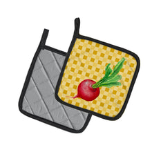 Load image into Gallery viewer, Radish on Basketweave Pot Holders - Set of 2 - Heat-Resistant Kitchen Essentials BB7210PTHD