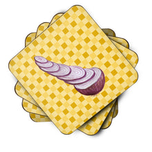 Load image into Gallery viewer, Red Onion on Basketweave Foam Coaster  BB7211FC