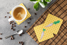 Load image into Gallery viewer, White Radish on Basketweave Foam Coaster  BB7216FC