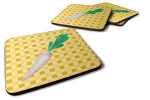 Load image into Gallery viewer, White Radish on Basketweave Foam Coaster  BB7216FC