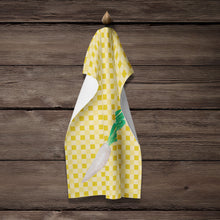 Load image into Gallery viewer, White Radish on Basketweave Kitchen Towel – Artistic Dish Towel for Everyday Use BB7216KTWL