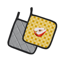 Load image into Gallery viewer, Sliced Apple on Basketweave Pot Holders - Set of 2 - Heat-Resistant Kitchen Essentials BB7219PTHD