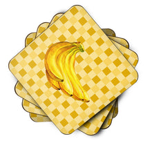 Load image into Gallery viewer, Banana Bunch on Basketweave Foam Coaster  BB7222FC