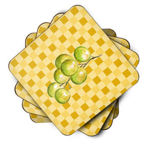 Load image into Gallery viewer, White Grapes on Basketweave Foam Coaster  BB7226FC