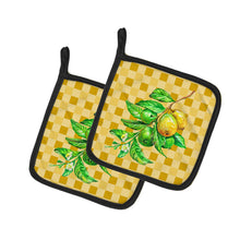 Load image into Gallery viewer, Guavas Branch on Basketweave Pot Holders - Set of 2 - Heat-Resistant Kitchen Essentials BB7228PTHD