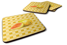 Load image into Gallery viewer, Guava Sliced and Whole on Basketweave Foam Coaster  BB7229FC