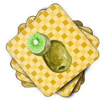 Load image into Gallery viewer, Kiwi on Basketweave Foam Coaster  BB7231FC