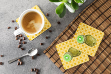 Load image into Gallery viewer, Kiwi on Basketweave Foam Coaster  BB7231FC