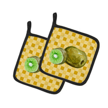 Load image into Gallery viewer, Kiwi on Basketweave Pot Holders - Set of 2 - Heat-Resistant Kitchen Essentials BB7231PTHD