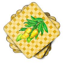 Load image into Gallery viewer, Mangos on Branch on Basketweave Foam Coaster  BB7232FC