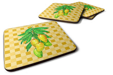 Load image into Gallery viewer, Mangos on Branch on Basketweave Foam Coaster  BB7232FC