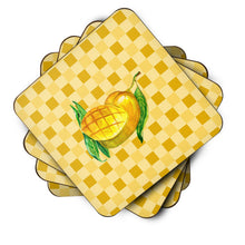 Load image into Gallery viewer, Mangos Ready on Basketweave Foam Coaster  BB7234FC