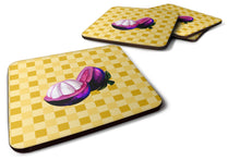 Load image into Gallery viewer, Mangosteen Sliced on Basketweave Foam Coaster  BB7235FC
