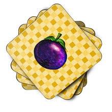 Load image into Gallery viewer, Mangosteen on Basketweave Foam Coaster  BB7236FC