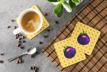 Load image into Gallery viewer, Mangosteen on Basketweave Foam Coaster  BB7236FC