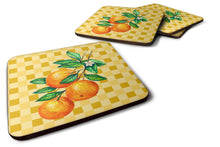 Load image into Gallery viewer, Oranges on Branch on Basketweave Foam Coaster  BB7238FC
