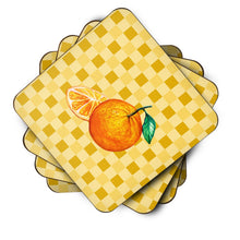 Load image into Gallery viewer, Oranges and Slice on Basketweave Foam Coaster  BB7239FC