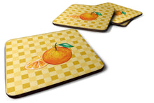 Load image into Gallery viewer, Oranges and Slice on Basketweave Foam Coaster  BB7239FC