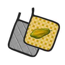 Load image into Gallery viewer, Whole Papaya on Basketweave Pot Holders - Set of 2 - Heat-Resistant Kitchen Essentials BB7241PTHD