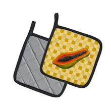 Load image into Gallery viewer, Sliced Papaya on Basketweave Pot Holders - Set of 2 - Heat-Resistant Kitchen Essentials BB7242PTHD