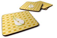 Load image into Gallery viewer, Sliced Pear on Basketweave Foam Coaster  BB7244FC