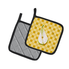 Load image into Gallery viewer, Sliced Pear on Basketweave Pot Holders - Set of 2 - Heat-Resistant Kitchen Essentials BB7244PTHD