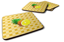 Load image into Gallery viewer, Top of Pineapple Cut on Basketweave Foam Coaster  BB7248FC