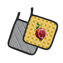 Load image into Gallery viewer, Sliced Pomegranate on Basketweave Pot Holders - Set of 2 - Heat-Resistant Kitchen Essentials BB7250PTHD
