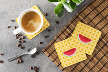 Load image into Gallery viewer, Sliced Watermelon on Basketweave Foam Coaster  BB7253FC
