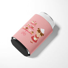 Load image into Gallery viewer, Cupcake Baker Brunette Pink Can or Bottle Hugger BB7254CC