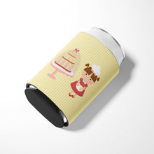 Load image into Gallery viewer, Cake Baker Brunette Yellow Can or Bottle Hugger BB7255CC