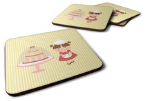 Load image into Gallery viewer, Cake Baker Brunette Yellow Foam Coaster  BB7255FC