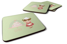 Load image into Gallery viewer, Cake Baker Brunette Green Foam Coaster  BB7256FC