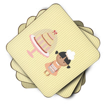 Load image into Gallery viewer, Cake Baker African American Yellow Foam Coaster  BB7258FC