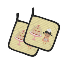 Load image into Gallery viewer, Cake Baker African American Yellow Pot Holders - Set of 2 - Heat-Resistant Kitchen Essentials BB7258PTHD