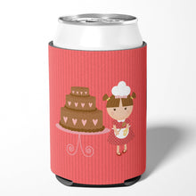 Load image into Gallery viewer, Valentine's Cake Baker Brunette Can or Bottle Hugger BB7263CC
