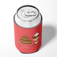 Load image into Gallery viewer, Valentine's Cake Baker Brunette Can or Bottle Hugger BB7263CC