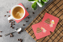 Load image into Gallery viewer, Valentine's Cake Baker Blonde Foam Coaster  BB7265FC