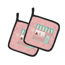 Load image into Gallery viewer, Bake Shoppe Pink Pot Holders - Set of 2 - Heat-Resistant Kitchen Essentials BB7269PTHD