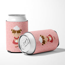 Load image into Gallery viewer, Baker Brunette on Pink Can or Bottle Hugger BB7277CC
