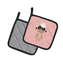 Load image into Gallery viewer, Baker African American on Pink Pot Holders - Set of 2 - Heat-Resistant Kitchen Essentials BB7278PTHD