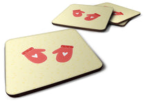 Load image into Gallery viewer, Oven Mitts on Yellow Foam Coaster  BB7282FC