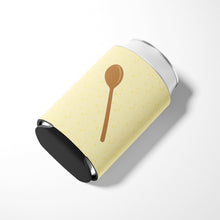 Load image into Gallery viewer, Wooden Spoon on Yellow Can or Bottle Hugger BB7285CC