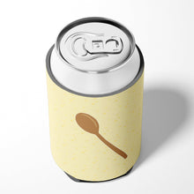 Load image into Gallery viewer, Wooden Spoon on Yellow Can or Bottle Hugger BB7285CC