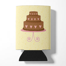 Load image into Gallery viewer, 3 Tier Heart Chocolate Cake on Yellow Can or Bottle Hugger BB7288CC
